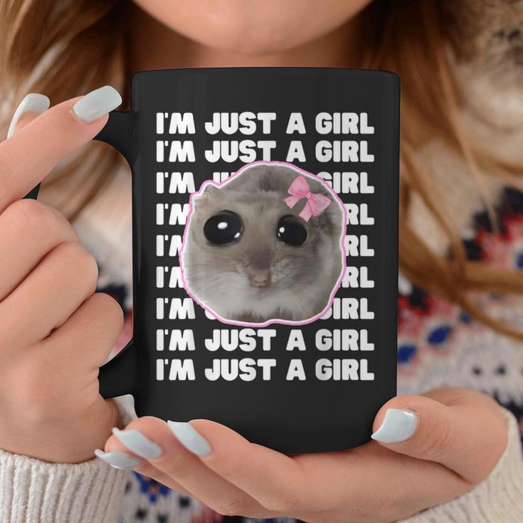 I'm Just A Girl Sad Hamster Meme Tassen Lustige Geschenke