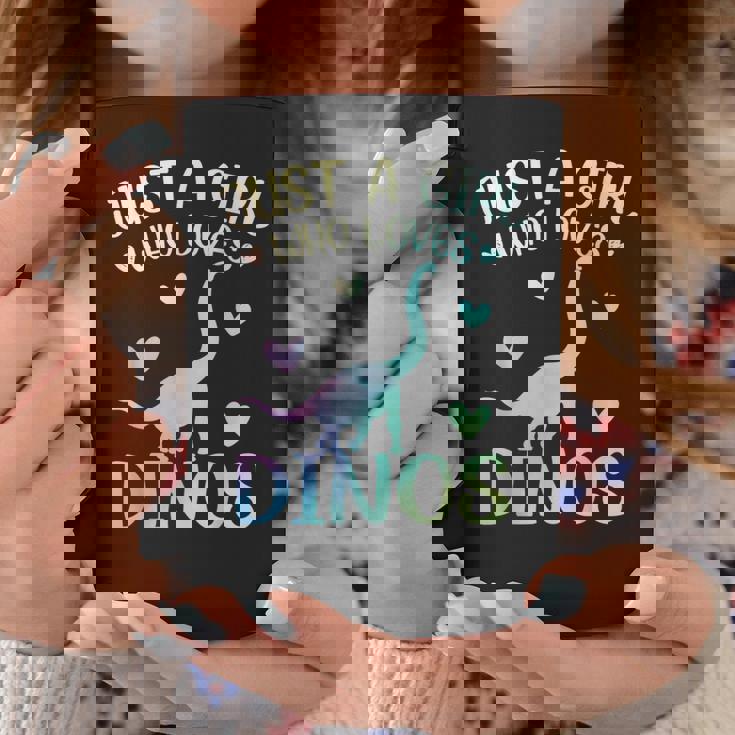 Just A Girl Who Loves Dinos La Chica De Los Dinosaurios Taza de café Regalos divertidos