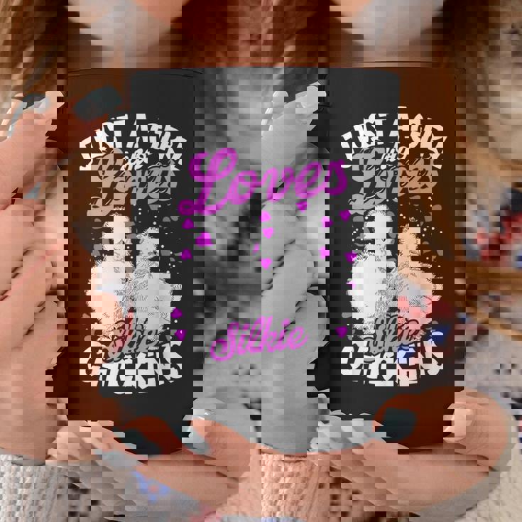 Just A Girl Who Loves Silkie Chickens Kids Silky Chicken Graphic Print Coffee Mug Unique Gifts