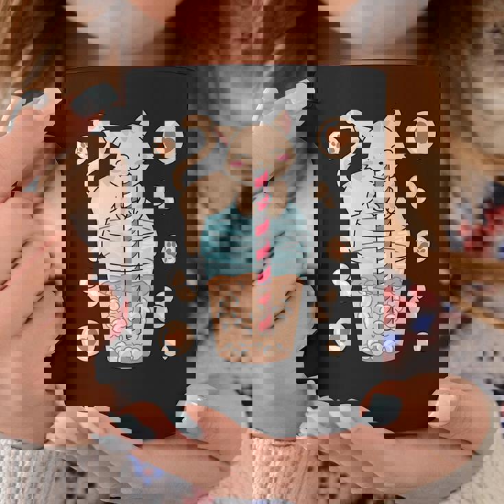 Kawaii Cat Boba Tea Japanese Anime Bubble Tea Neko Graphic Print Coffee Mug Unique Gifts