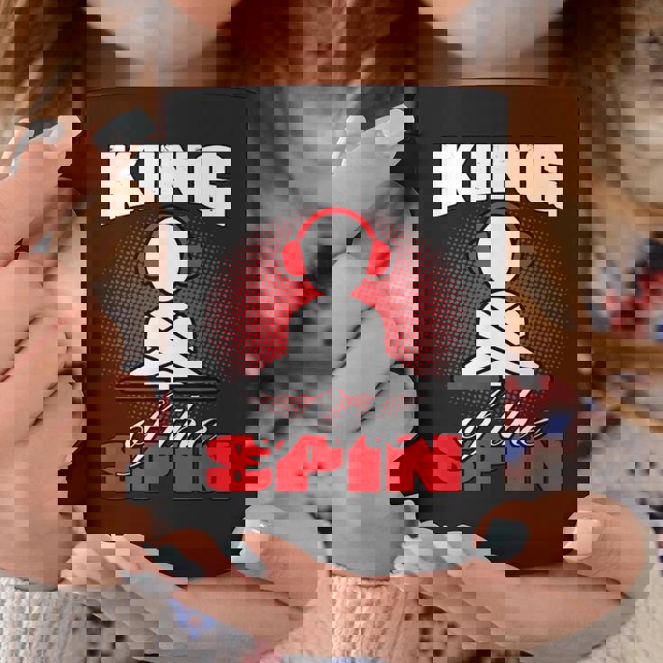 King Of The Spin Edm Dj Music Lover Taza de café Regalos divertidos