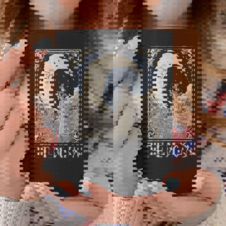 La Carta Del Tarot Luna La Luna Cartas Del Tarot Amantes Del Tarot Taza de café Regalos divertidos