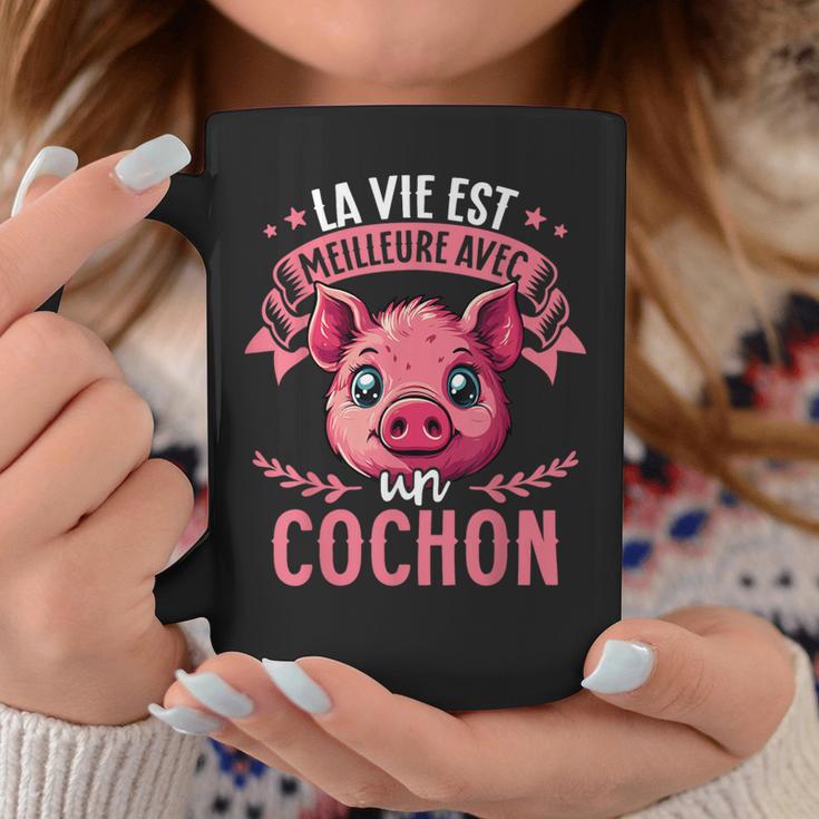 Laie Est Meilleure Avec Un Cochon Amoureux Des Cochons Tasse Cadeaux drôles
