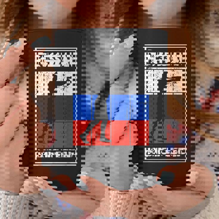 Leyenda De Boxeo Ruso Con Bandera Para Boxeador De Rusia Taza de café Regalos divertidos