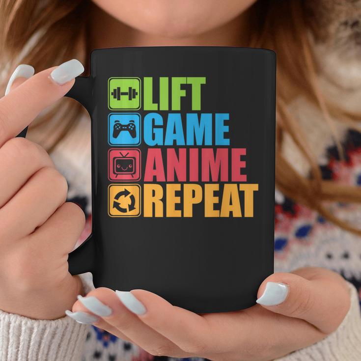 Lift Anime Game Repeat Gym For Geeks And Nerds Tassen Lustige Geschenke