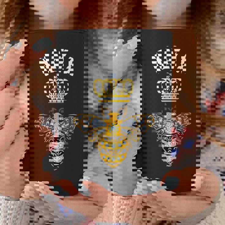 Maya Name Maya Regalos De Cumpleaños Reina Corona Abeja Maya Taza de café Regalos divertidos