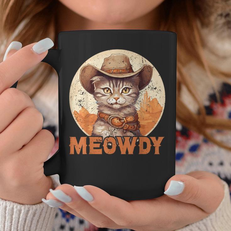 Meowdy Cat Meow Cowboy Hat Country Music Texas Tassen Lustige Geschenke