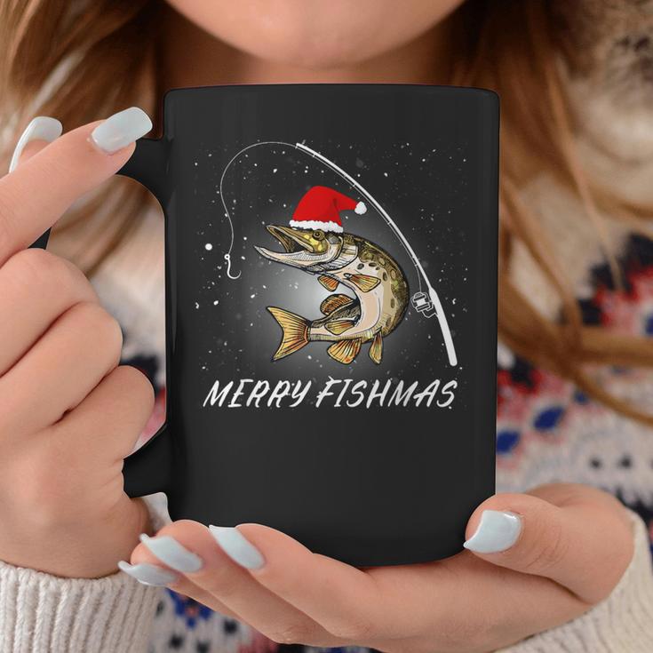 Merry Fishmas Fishing Zander Christmas Tassen Lustige Geschenke