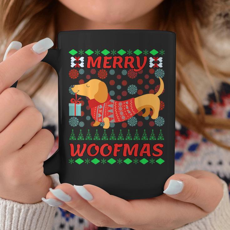 Merry Woofmas Dachshund Christmas Jumper Tassen Lustige Geschenke