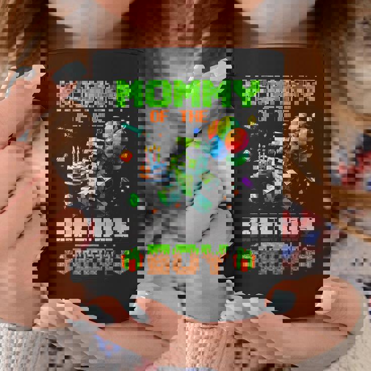 Mom Of The Birthday Boy Party Video Gamer Pixel Number Coffee Mug Unique Gifts