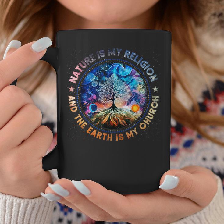 Nature Is My Religion The Earth Is My Church Mandala Tree Tassen Lustige Geschenke