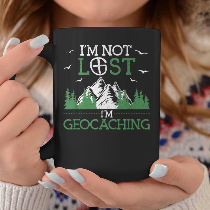 I Am Not Lost I'm Geocaching Geocacher Cache Gps Tracking Tassen Lustige Geschenke