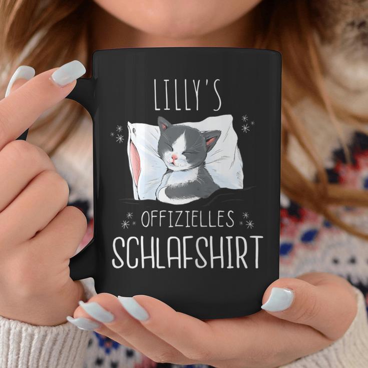 Official Cat Sleep Personalised Name Lilly Tassen Lustige Geschenke