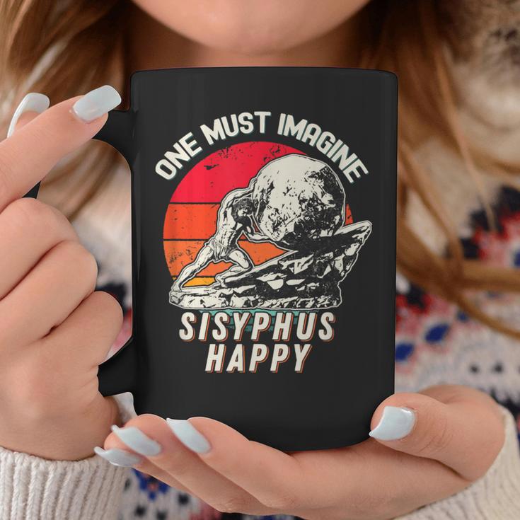 One Must Imagine Sisyphus Happy Cool Sisyphus Meme Tassen Lustige Geschenke