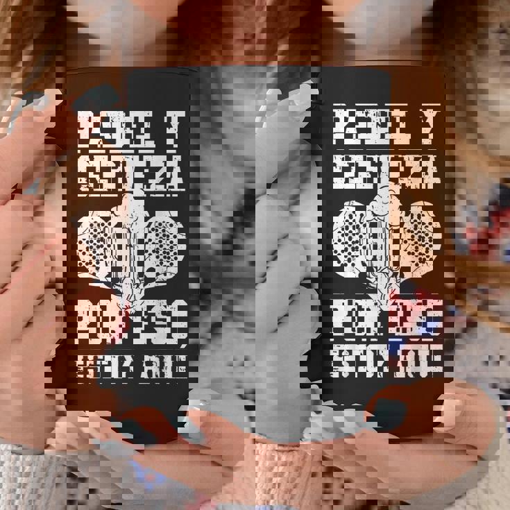 Pádel Padelista Pala Tenis Padel Y Cerveza Taza de café Regalos divertidos