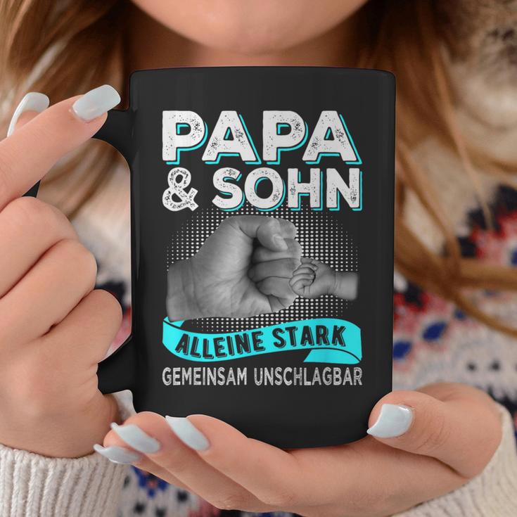 Papa Und Sohn Alleine Stark Gemeinsam Unschlagbar Father's Day Tassen Lustige Geschenke