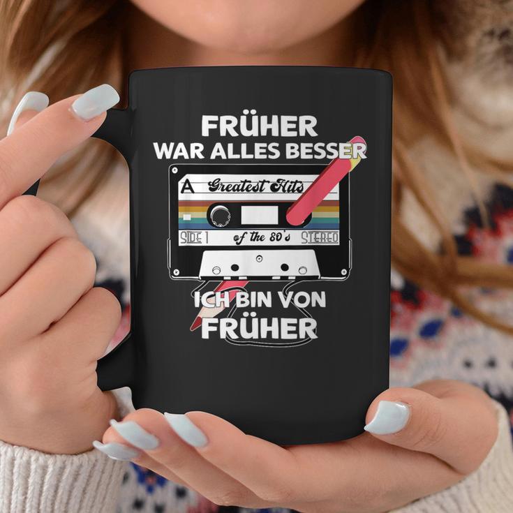 With Pencil Früher War Alles Besser Retro Cassette Tassen Lustige Geschenke