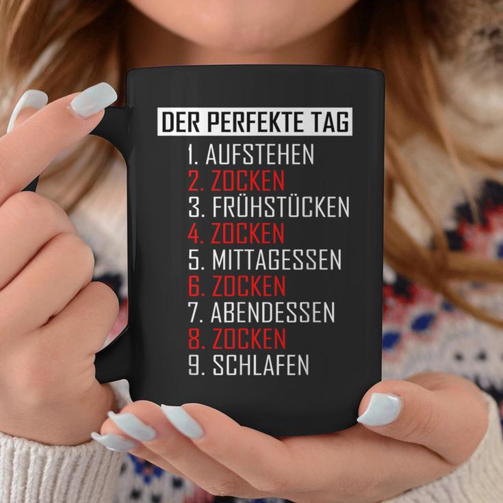 The Perfect Day As A Gamer Gaming Tassen Lustige Geschenke