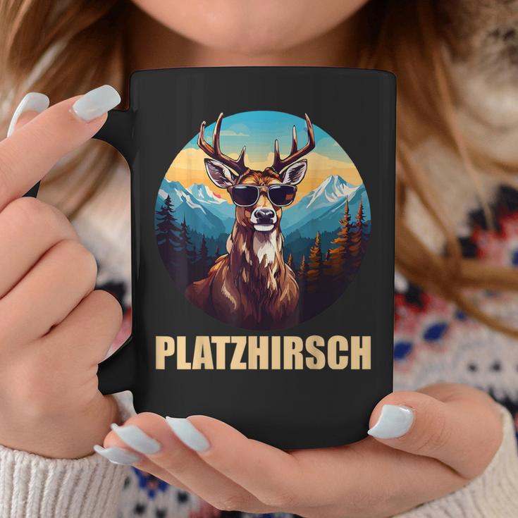 Platzhirsch Beim Wandern Berge Tassen Lustige Geschenke