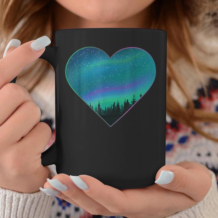 Polar Lights Heart Northern Lights Aurora Borealis Tassen Lustige Geschenke