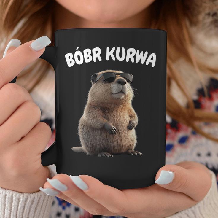 Polish Beaver Saying Bober Kurwa Yes Pierdole Bobr Tassen Lustige Geschenke