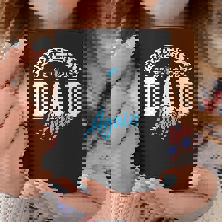 Promoted To Dad Again New Baby Soon To Be Daddy Est 2025 Coffee Mug Funny Gifts
