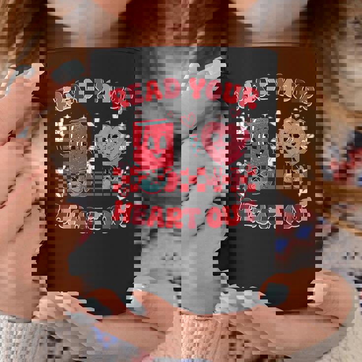 Retro Read Your Heart Out Valentine's Day Teacher Bookish Coffee Mug Unique Gifts