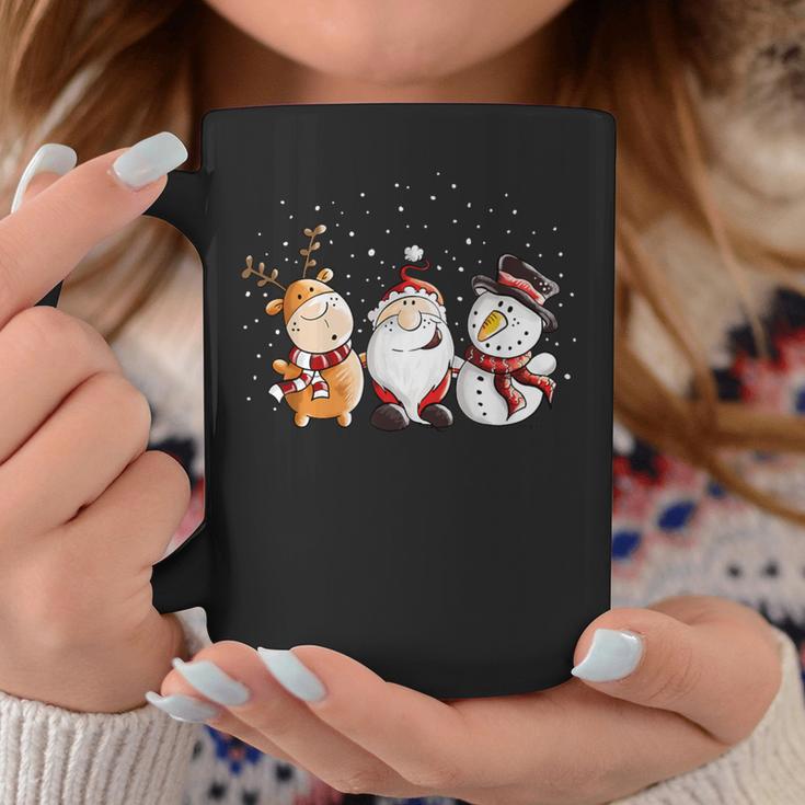 Santa Claus Reindeer And Snowman In The Snow I Christmas Tassen Lustige Geschenke