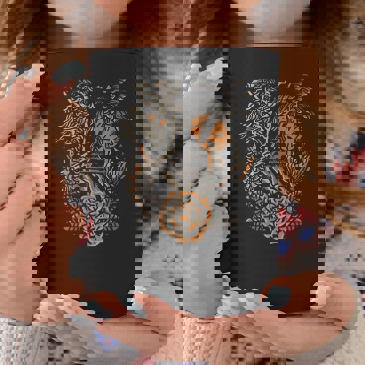 Sirène Squelette Traditionnel Tatouage Old School Tattoo Flash Tasse Cadeaux drôles