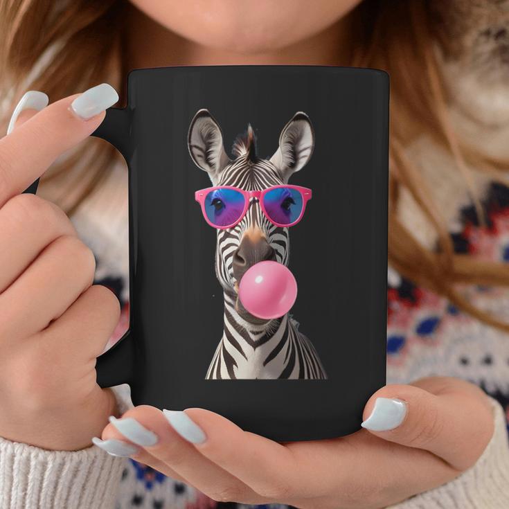 Snirt Zebra Bubblegum Bubble Pink Sunglasses Tassen Lustige Geschenke