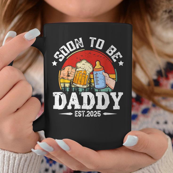 Soon To Be Daddy 2025 Retro Pregnancy Announcement Dad Tassen Lustige Geschenke