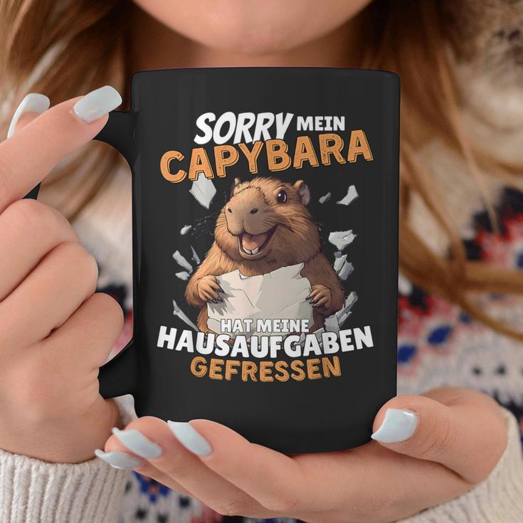 Sorry Mein Capybara Hat Meine Hausaufgaben Gefressen Tassen Lustige Geschenke