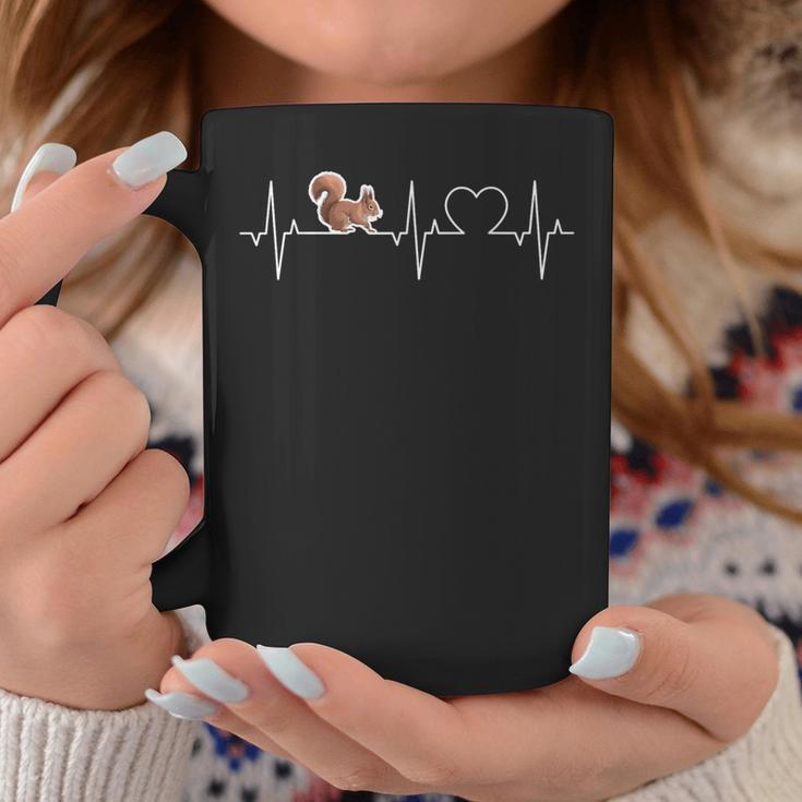 Squirrel Heartbeat Squirrel Ekg Heart Squirrel Tassen Lustige Geschenke