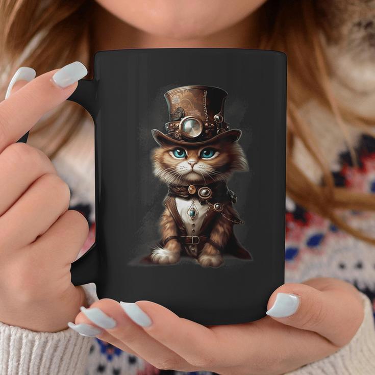 Steam Punk Portrait Cat Kitten Steampunk Sci-Fi Character Tassen Lustige Geschenke