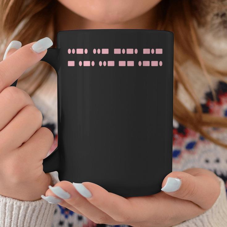 Subtle F-K Trump Morse Code Anti-Maga Feminist Rights Coffee Mug | Mazezy