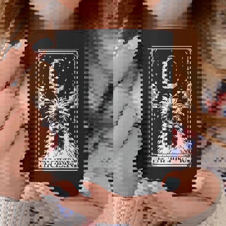 Tarot Card Vintage Crescent Moon Silkie Chicken Farm Animal Tank Top Graphic Print Coffee Mug Unique Gifts