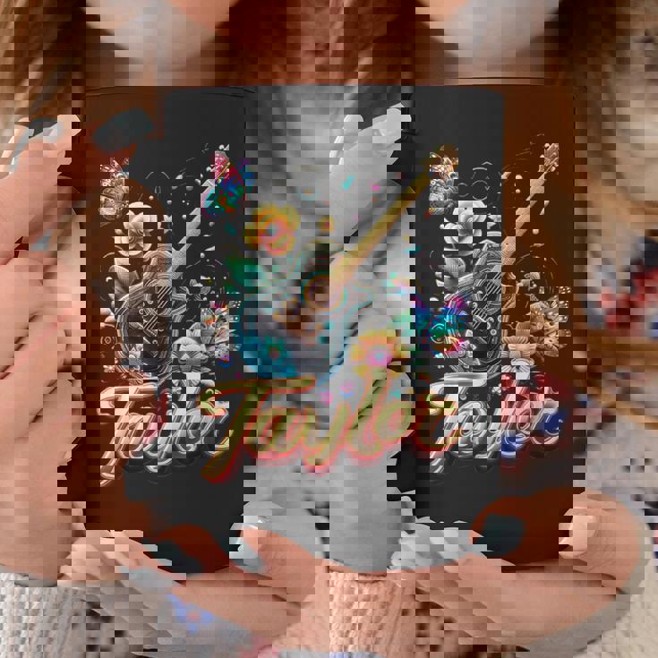 Taylor Primer Nombre I Love Taylor Girls Groovy Birthday Y2k Taza de café Regalos divertidos