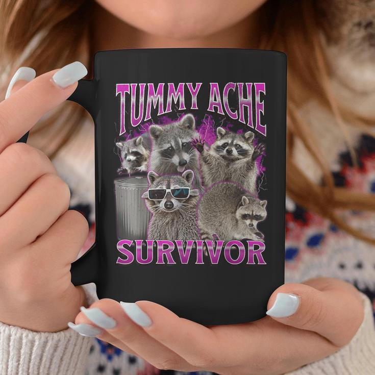 Tummy Ache Survivor Raccoon Meme Bootleg Graphic 90S Tassen Lustige Geschenke