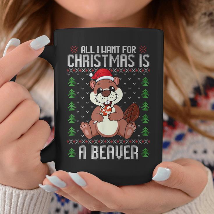 Ugly Xmas Sweater Christmas Beavers Lover Tassen Lustige Geschenke