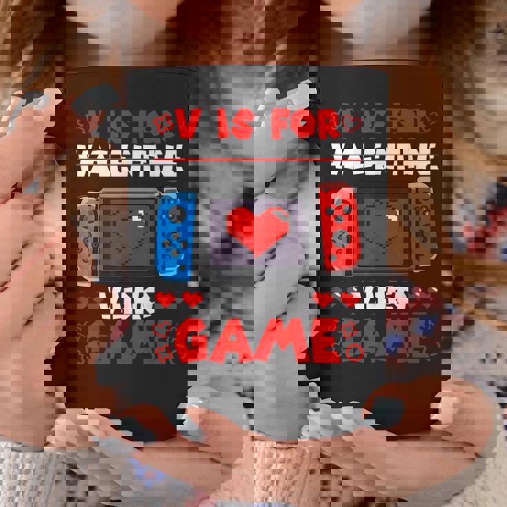 V Is For Video Games Valentine Gamer Valentines Day Boy Coffee Mug Unique Gifts