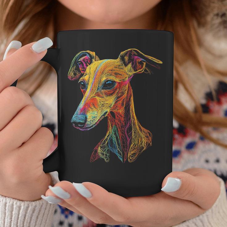 Whippet Dog Motif Pet Illustration Colourful Whippet Tassen Lustige Geschenke