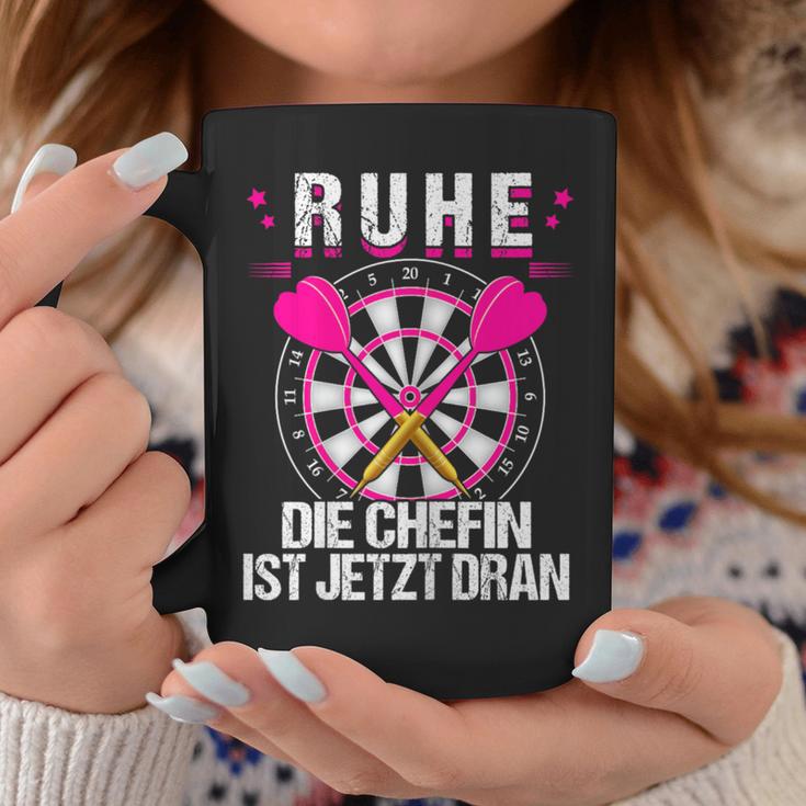 Women's Rest Die Chefin Ist Jetzt Dran Darts Dartter Women's Dart Tassen Lustige Geschenke