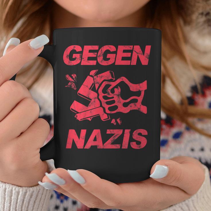 Zeichen Setzen Gegen Rechts Gegen Nazisintage Tassen Lustige Geschenke