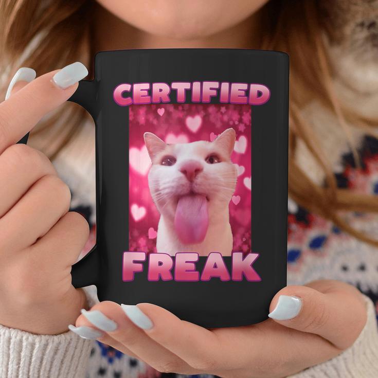 Zertifiziertes Freak Cat Meme Tassen Lustige Geschenke