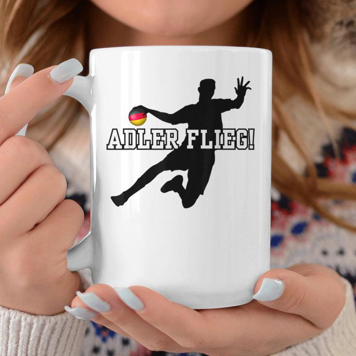 Adler Flieg Handball Fan Outfit Gray Tassen Lustige Geschenke