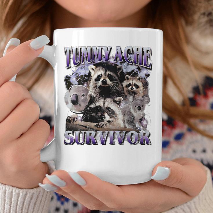 Belly Pain Survivor Raccoon Tassen Lustige Geschenke