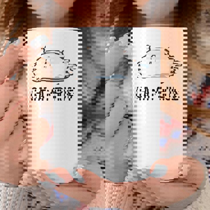 Chat Humour Cadeau Chat M'épuise Tasse Cadeaux drôles