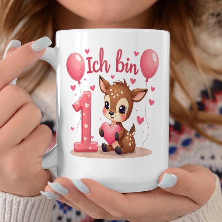 Children's Cute Deer I Am 1 Children's Birthday 1St Birthday Girl Tassen Lustige Geschenke