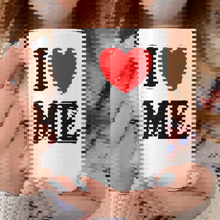 Con Texto En Inglés I Love Me I Love Me Myself And I Taza de café Regalos divertidos