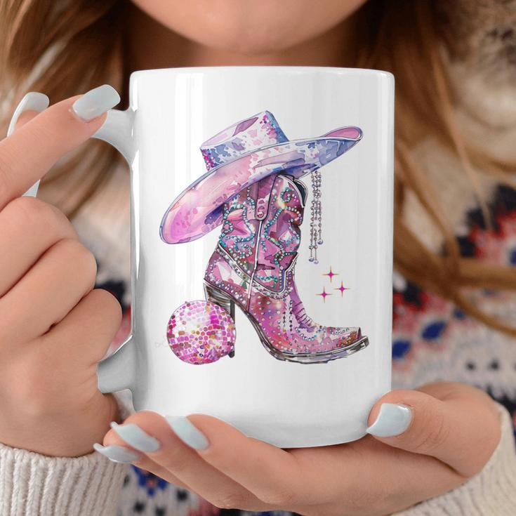 Cute Pink Cowgirl Boots Disco Western Country Cow Girls Tassen Lustige Geschenke